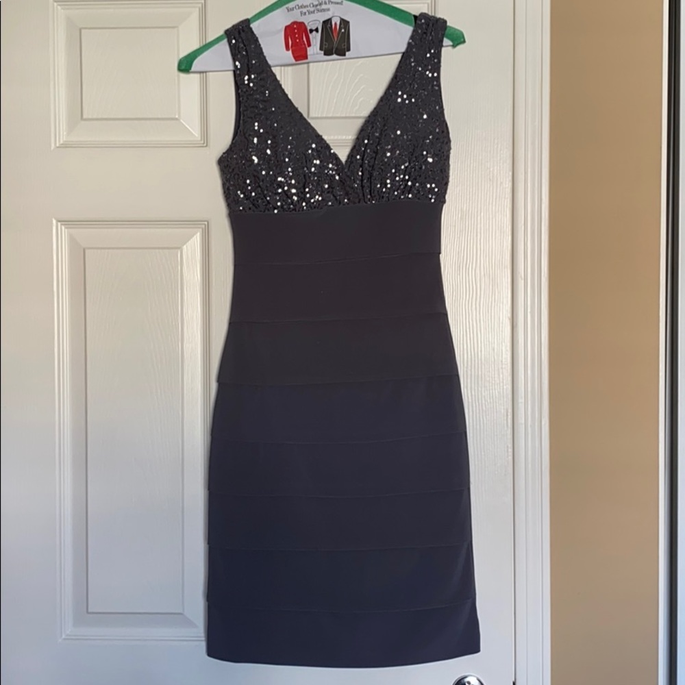 Gray Sequin Dress